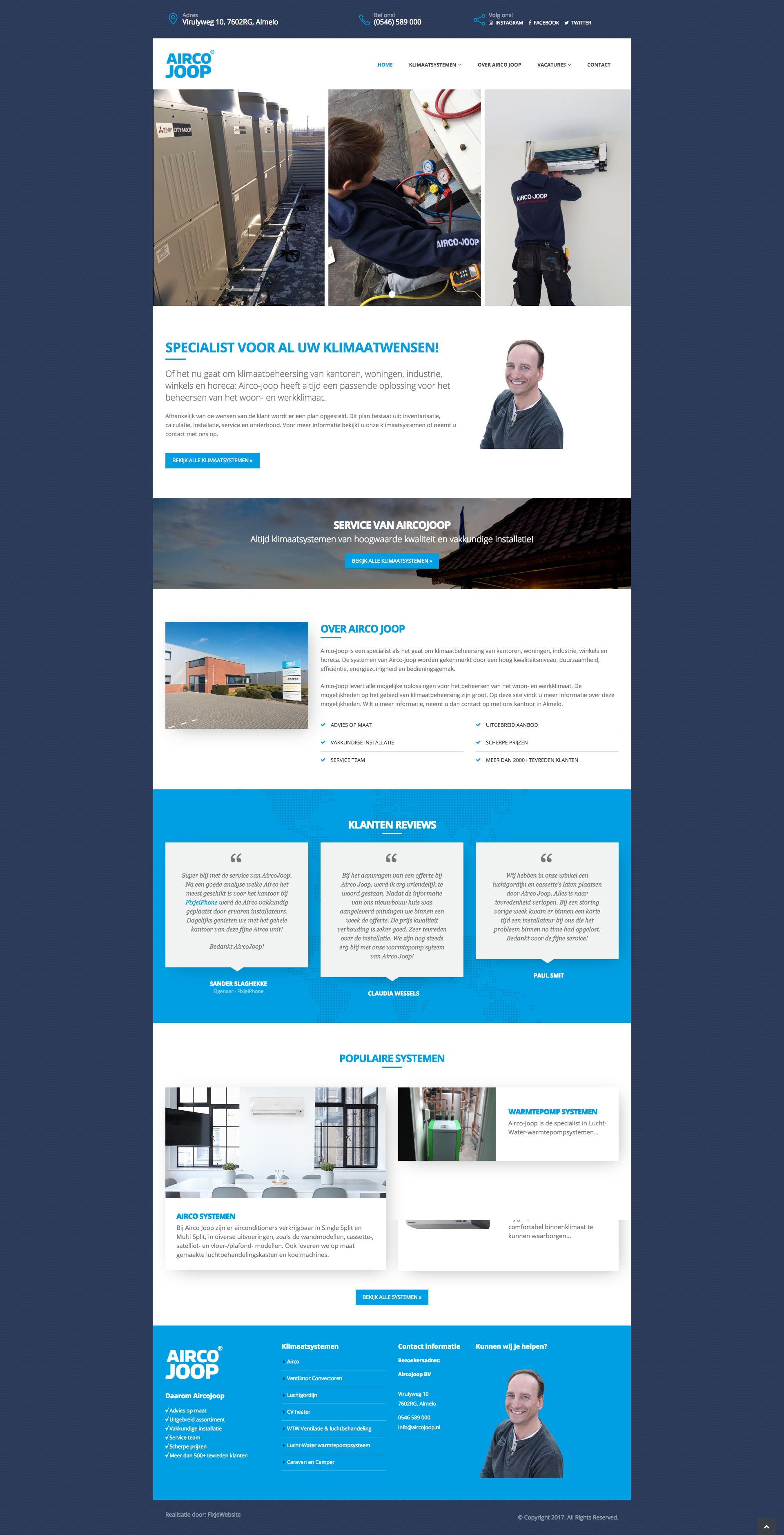 Website Airco Joop